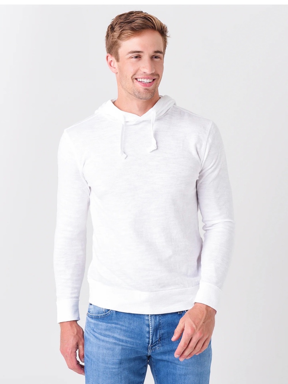 Faherty slub organic cotton hoodie